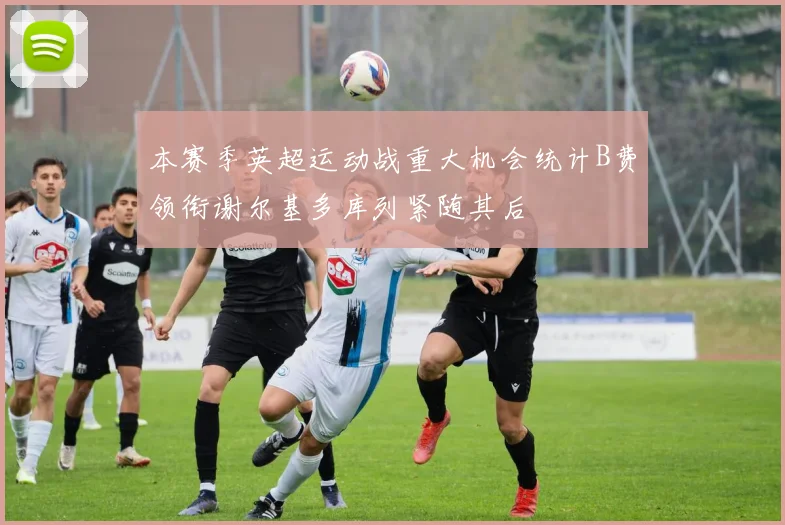 本赛季英超运动战重大机会统计B费领衔谢尔基多库列紧随其后